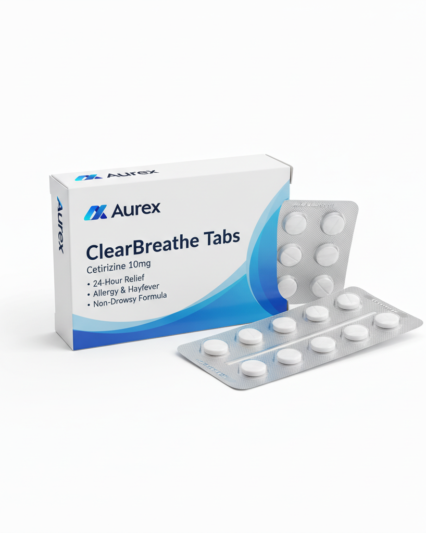 Traxon ClearBreathe Tabs Cetirizine 10mg Tablets - 24-Hour Allergy & Hayfever Relief
